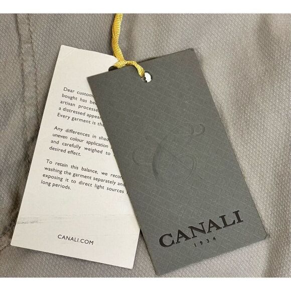Canali 5 Picket Regular Fit Pant in Light Grey NWT Size Italian 58 or US 40 - Picture 3 of 8